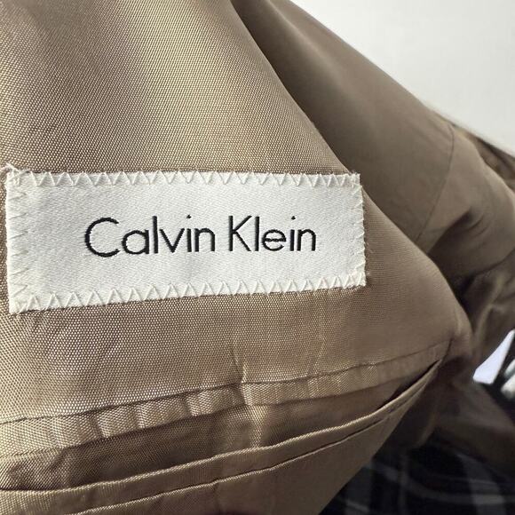 Vintage 90s Calvin Klein Blazer Men's Sz 34 Gray, Two-Button Blazer 46L Timeless - Picture 3 of 8